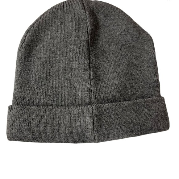 Mixit‎ Gray Knit Beanie With Embroidered Colorful Peacock Design - One Size - Picture 4 of 4